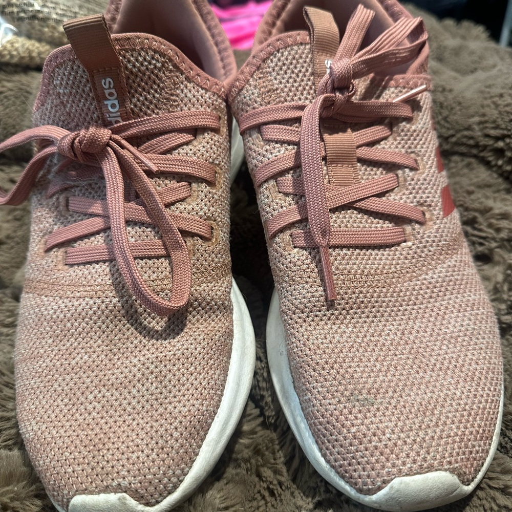 adidas Women's Dusty Rose Knit Lace-Up Sneakers